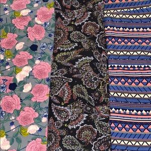 LuLaRoe tall and curvy. 3 pairs.